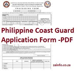 pcg application form online|Philippine Coast Guard .